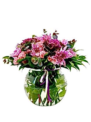 Taze Güzellik - Akvaryumda Mevsim Taze Çiçekleri